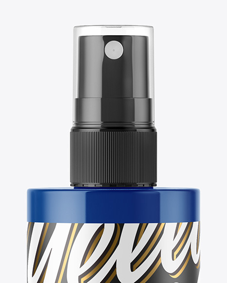 Glossy Spray Bottle Mockup PSD #2