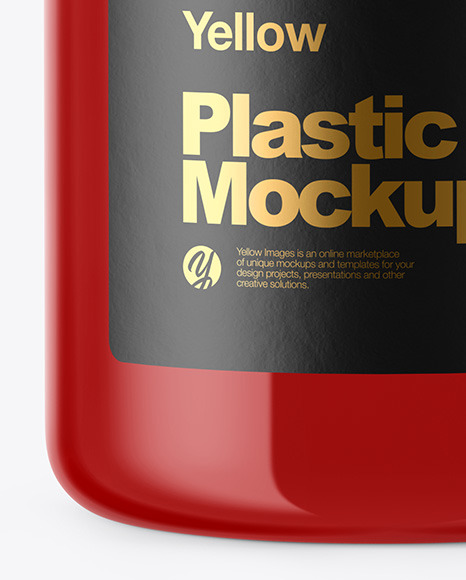 Glossy Plastic Jar Mockup PSD #4