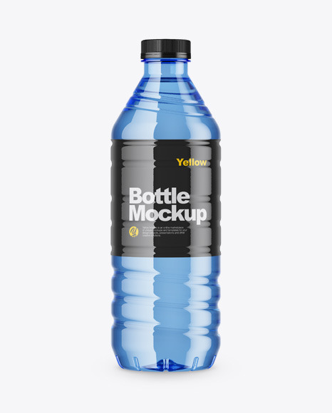 Blue Bottle Mockup PSD #2