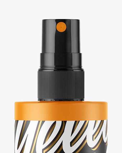 Matte Spray Bottle Mockup PSD #6