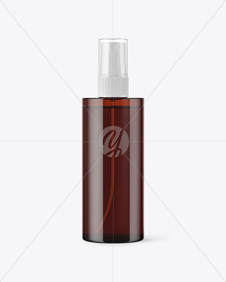 Amber Spray Bottle Mockup