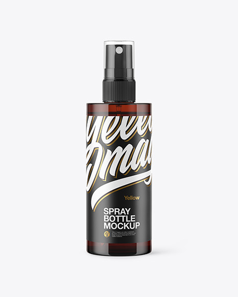 Amber Spray Bottle Mockup