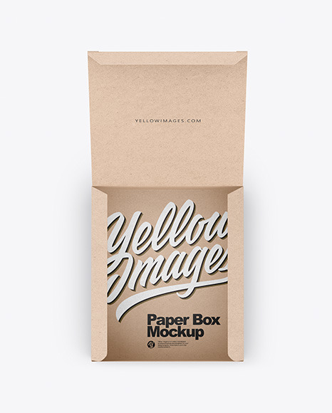 Download Opened Kraft Box Mockup