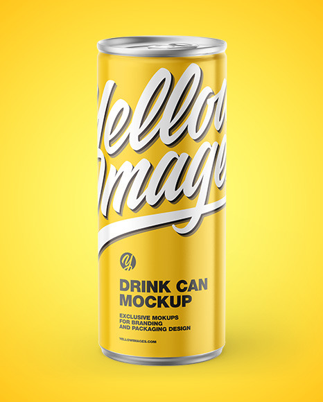 Metallic Drink Can w  Glossy Finish Mockup PSD #2