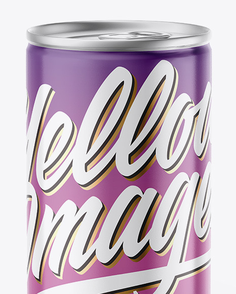 Metallic Drink Can w  Glossy Finish Mockup PSD #6