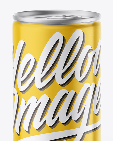 Metallic Drink Can w  Glossy Finish Mockup PSD #7
