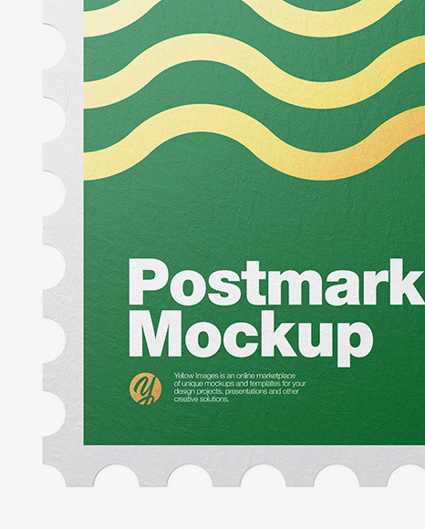 Square Textured Postmark Mockup