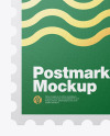 Square Textured Postmark Mockup