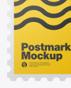 Square Textured Postmark Mockup