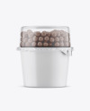 Matte Plastic Cup with Chocolate Balls Mockup