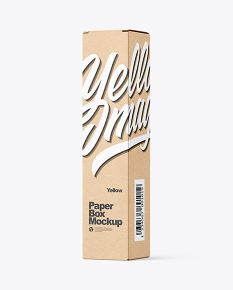 Kraft Paper Box Mockup PSD #2