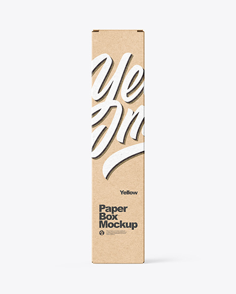 Download Kraft Paper Box Mockup In Box Mockups On Yellow Images Object Mockups