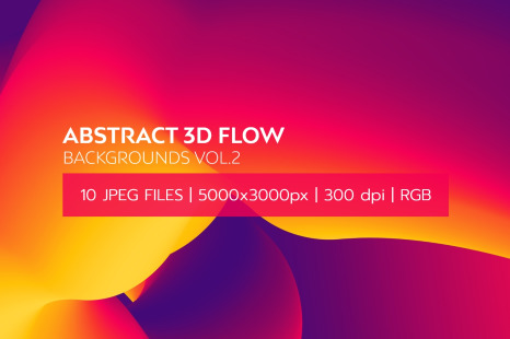 Abstract 3D Flow Backgrounds Vol.2