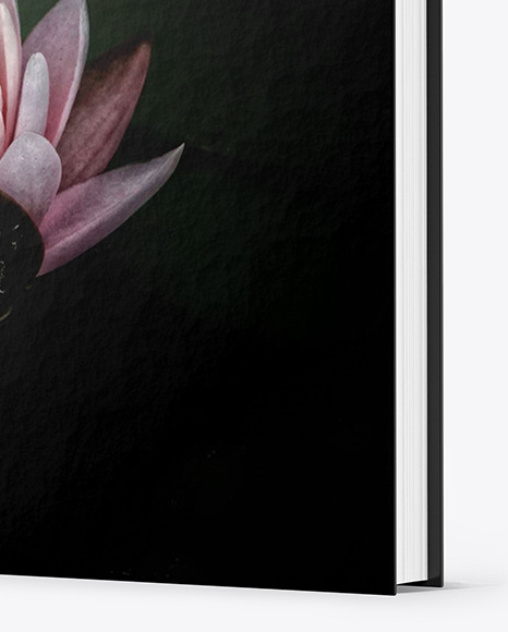 Book w  Matte Cover Mockup   Half Side View PSD #1