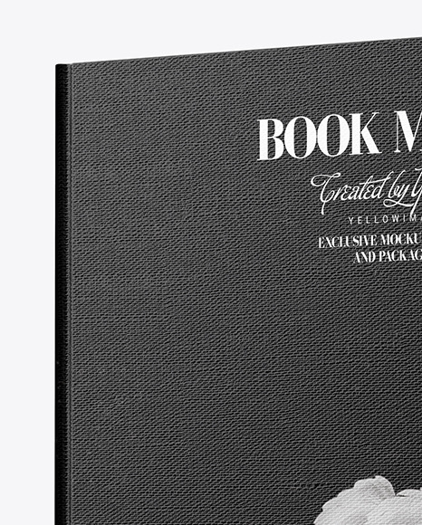 Book w  Fabric Cover Mockup   Half Side View PSD #4