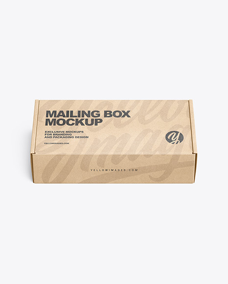 Download Kraft Paper Box Mockup In Box Mockups On Yellow Images Object Mockups