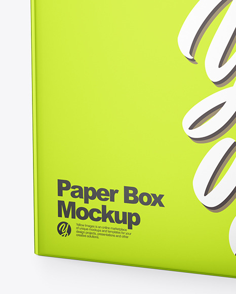 Metallized Paper Box Mockup PSD #1