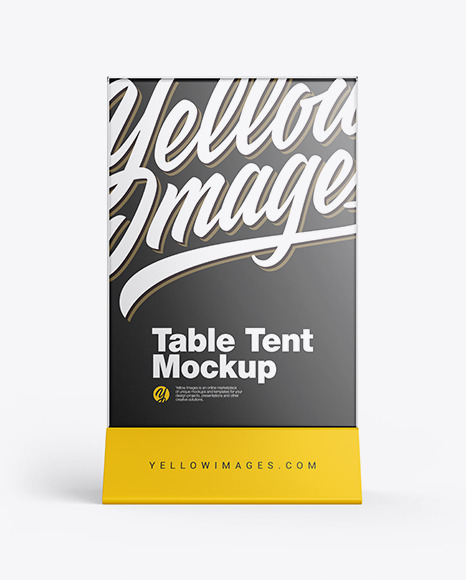 Download Matte Table Tent Mockup In Stationery Mockups On Yellow Images Object Mockups PSD Mockup Templates