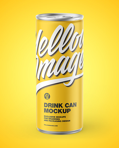 Metallic Drink Can w  Matte Finish Mockup PSD #2