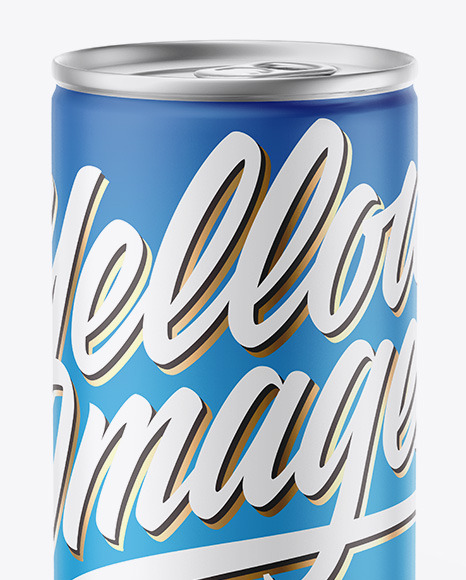 Metallic Drink Can w  Matte Finish Mockup PSD #6