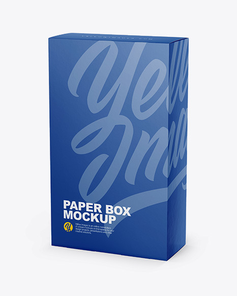 Download Paper Box Mockup Half Side View In Box Mockups On Yellow Images Object Mockups PSD Mockup Templates