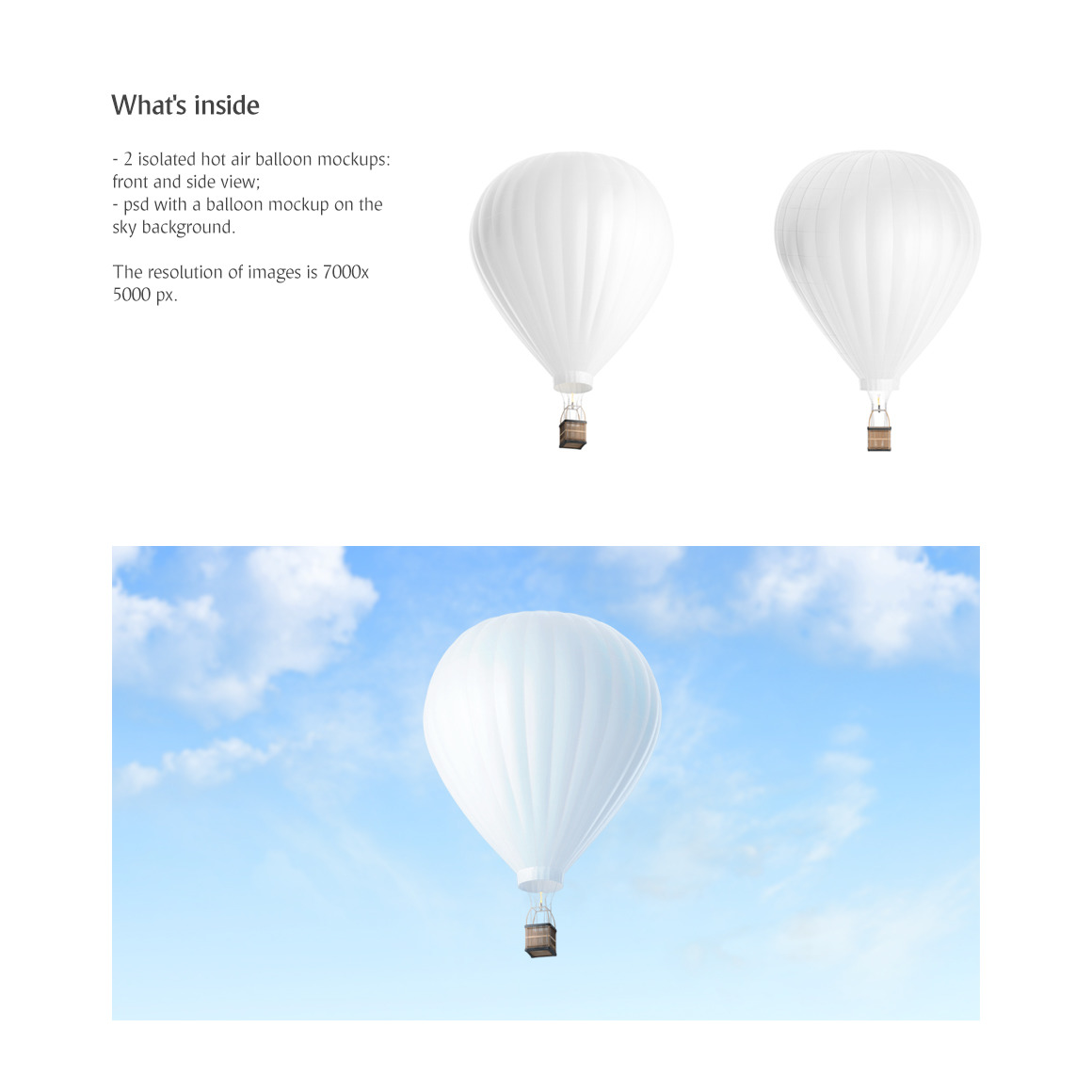 Download Hot Air Balloon Mockup in Outdoor Advertising Mockups on Yellow Images Creative Store