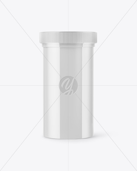 Glossy Plastic Jar Mockup