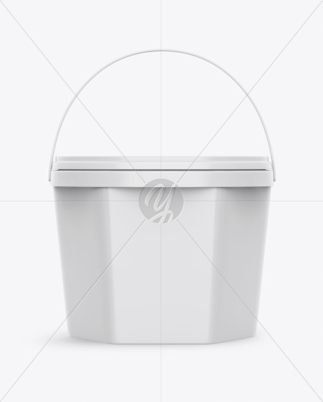 Glossy Ice Cream Bucket Mockup