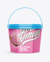 Glossy Ice Cream Bucket Mockup