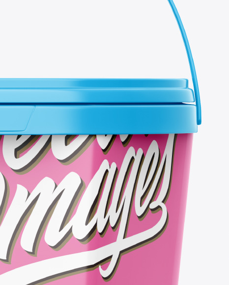 Download Glossy Plastic Bucket Mockup