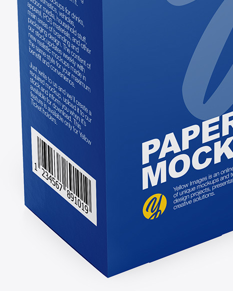 Download Paper Box Mockup Half Side View In Box Mockups On Yellow Images Object Mockups Yellowimages Mockups