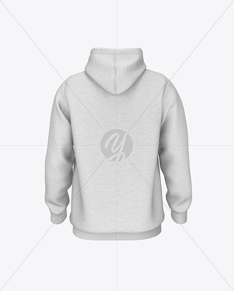 Melange Hoodie Mockup Back View In Apparel Mockups On Yellow Images Object Mockups