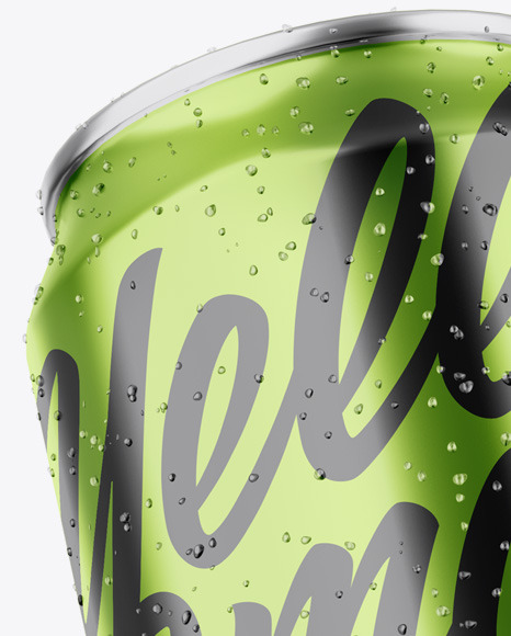 Two Glossy Metallic Cans Mockup PSD #1