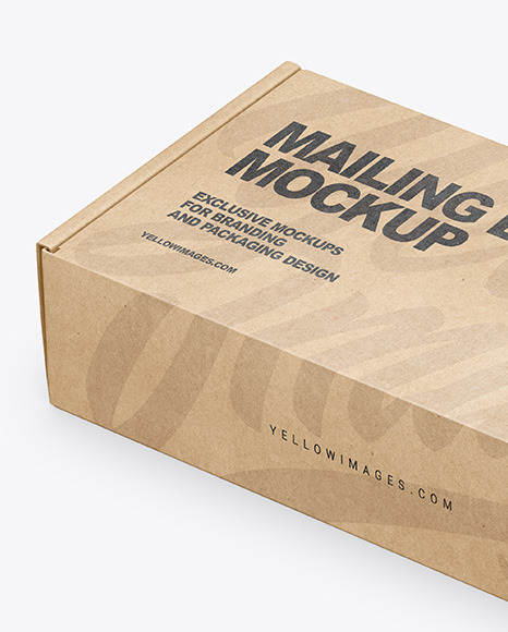 Download Kraft Paper Box Mockup In Box Mockups On Yellow Images Object Mockups