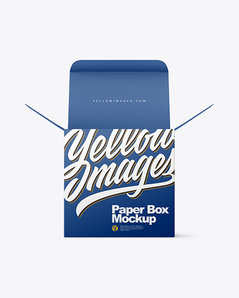 Opened Paper Box Mockup PSD #2