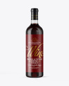 Clear Glass Red Wine Bottle Mockup