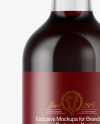 Clear Glass Red Wine Bottle Mockup