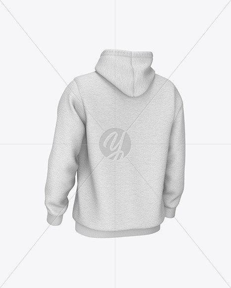 Download Melange Hoodie Mockup Back Half Side View In Apparel Mockups On Yellow Images Object Mockups