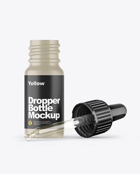 Download Opened Amber Dropper Bottle Psd Mockup Yellowimages