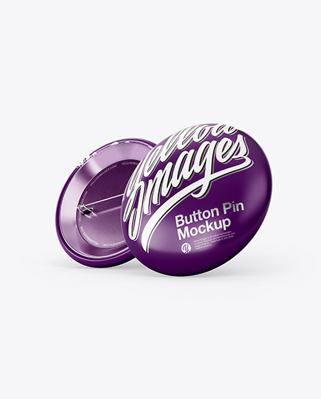Two Circle Button Pins Mockup PSD #1