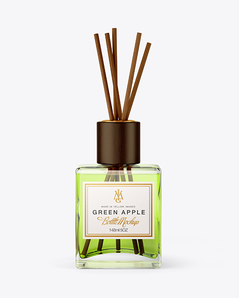 Download Reed Diffuser Glass Bottle Mockup In Bottle Mockups On Yellow Images Object Mockups