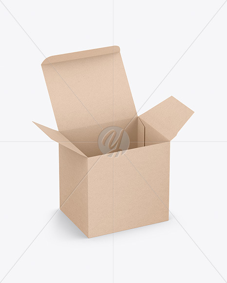 Download Opened Kraft Box Mockup In Box Mockups On Yellow Images Object Mockups