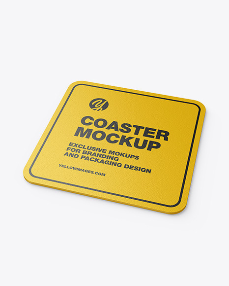 Download Paper Beverage Coaster Mockup In Stationery Mockups On Yellow Images Object Mockups PSD Mockup Templates