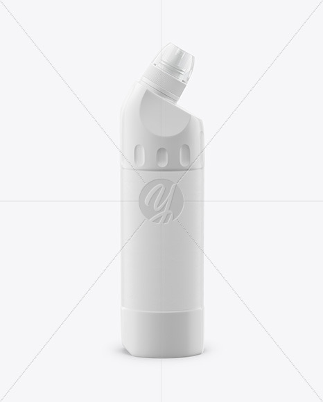 500ml Matte Plastic Toilet Bowl Cleaner Bottle Mockup Front View In Bottle Mockups On Yellow Images Object Mockups