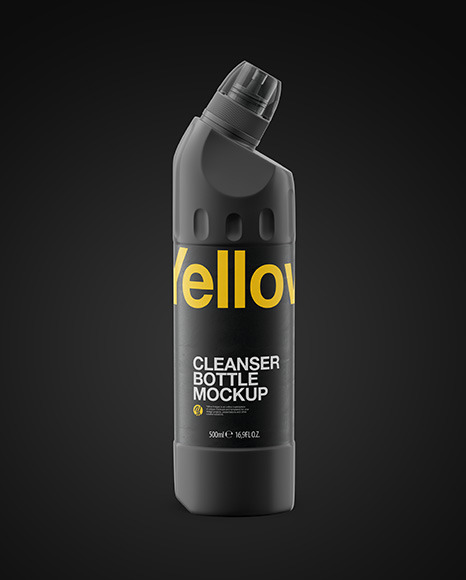 Download 500ml Matte Plastic Toilet Bowl Cleaner Bottle Mockup Front View In Bottle Mockups On Yellow Images Object Mockups