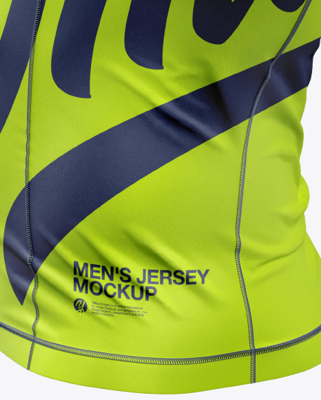 Men s Short Sleeve Jersey on Athletic Body Mockup PSD #6