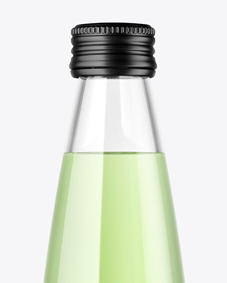 Clear Glass Drink Bottle Mockup PSD #3