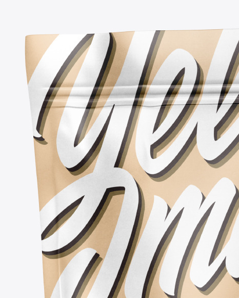 Kraft Stand Up Pouch Mockup PSD #2