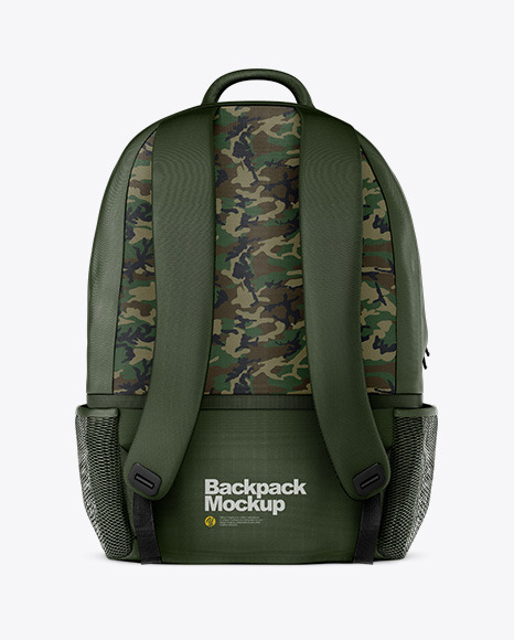 Download Backpack Mockup Back View In Apparel Mockups On Yellow Images Object Mockups PSD Mockup Templates