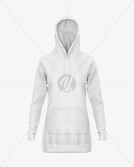 Hoodie Dress Mockup Front View In Apparel Mockups On Yellow Images Object Mockups